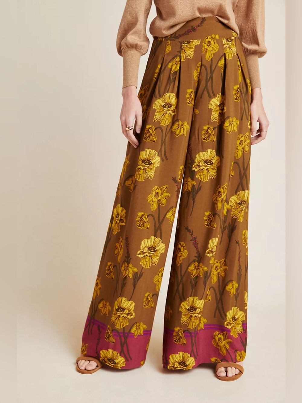 Anthropologie Maeve Terrace Floral Pants - Picture 3 of 7